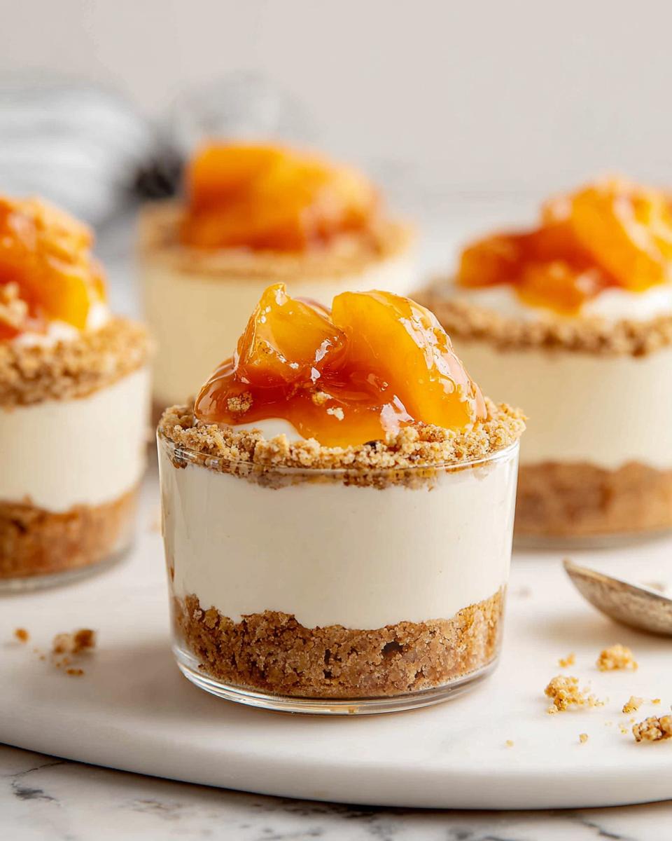 No Bake Peach Cheesecake Cups - detail 1