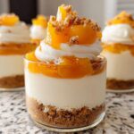 No Bake Peach Cheesecake Cups
