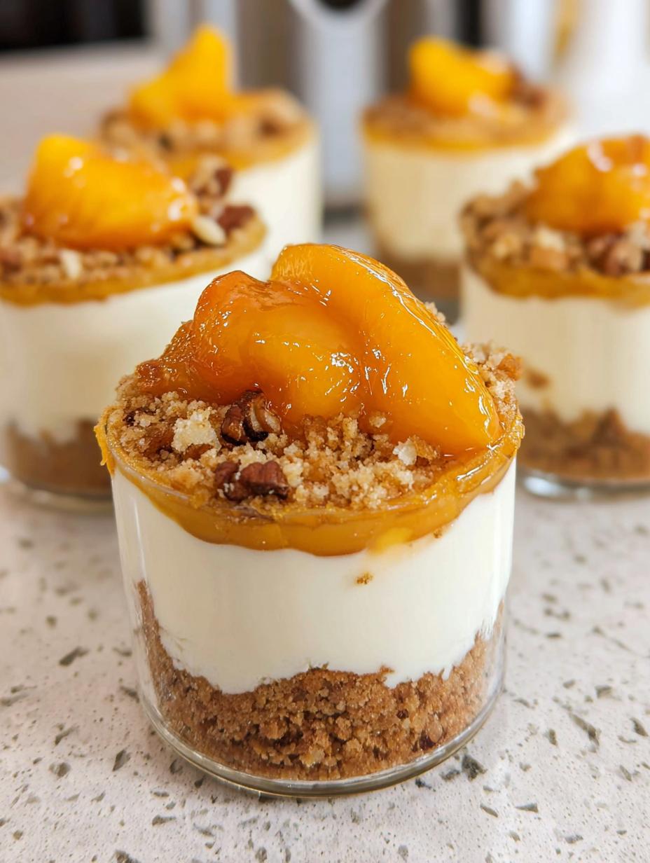 No Bake Peach Cheesecake Cups - detail 2