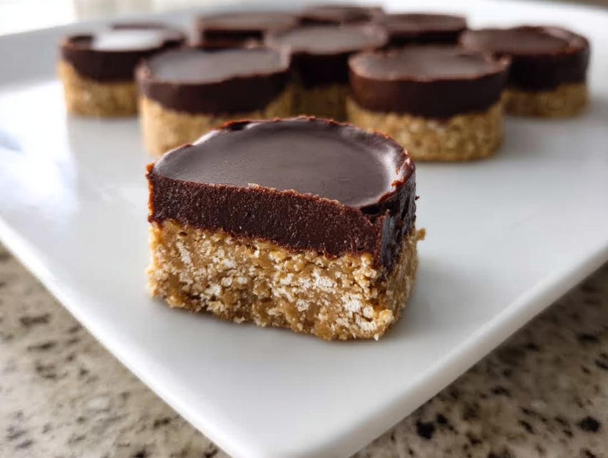 Glorious 16 No Bake Peanut Butter Bars with Chocolate