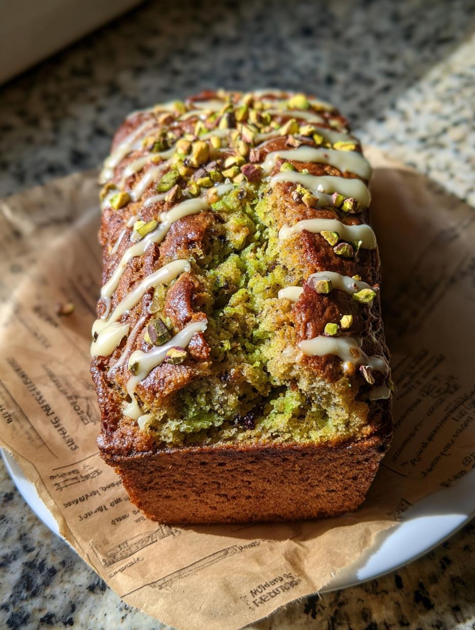 Amazing Pistachio Banana Bread with White Chocolate 8g