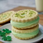 Pistachio Linzer Cookies with Creamy Filling