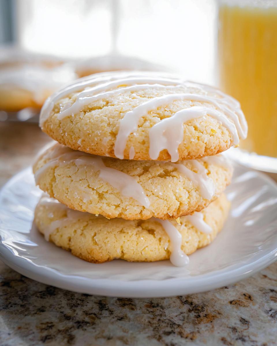 Pound Cake Cookies with Lemon Glaze - detail 1