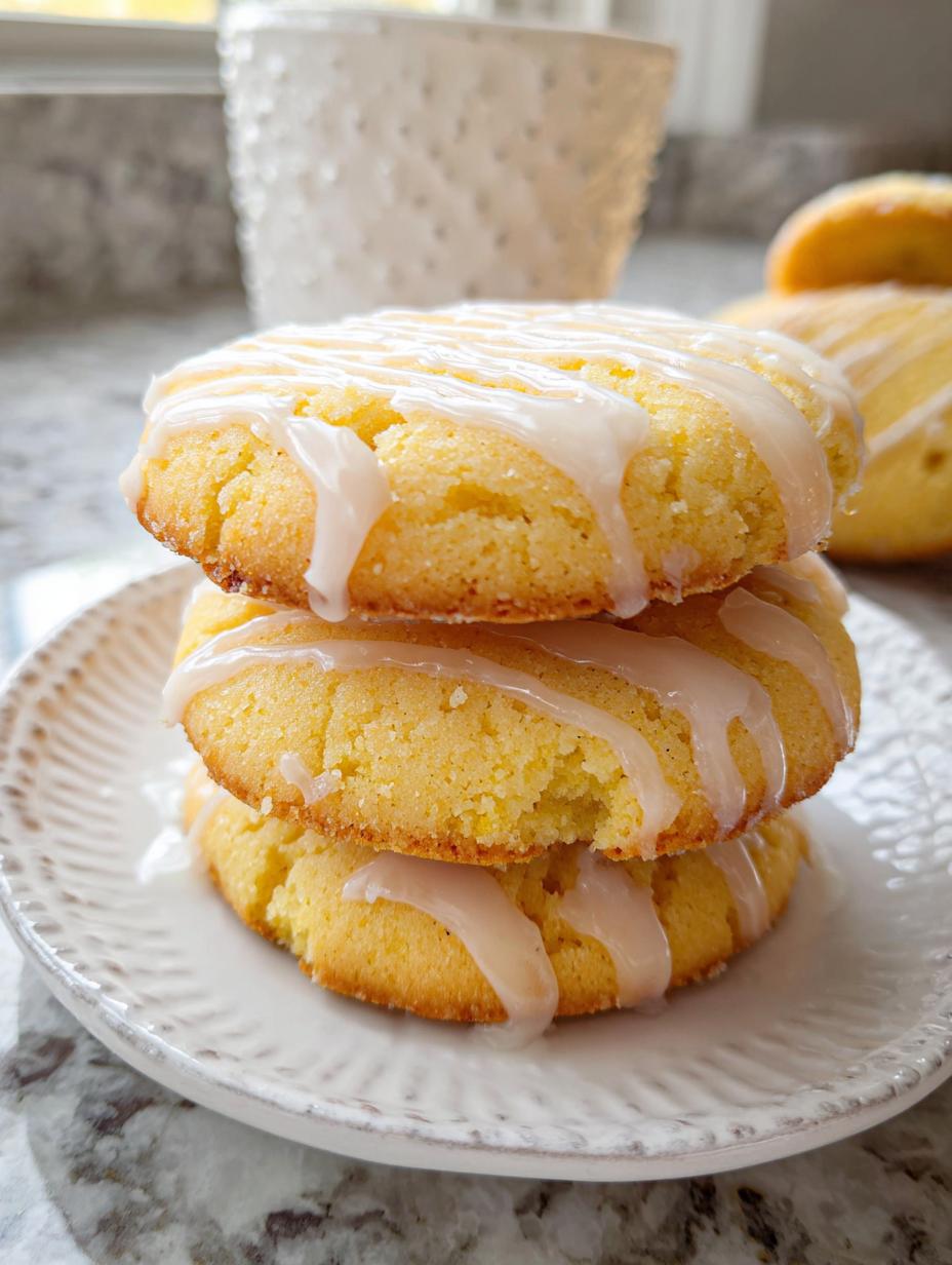 Pound Cake Cookies with Lemon Glaze - detail 2