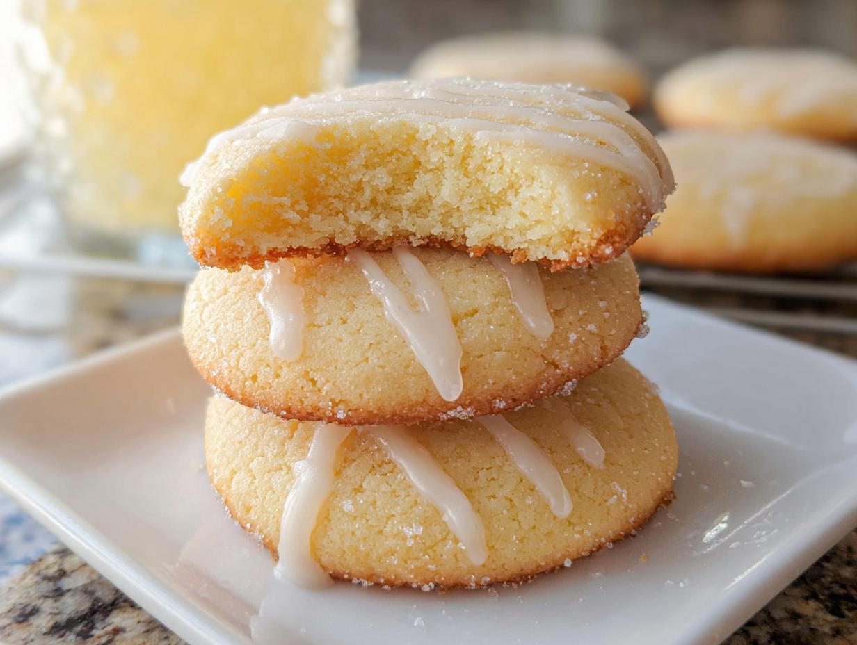 Amazing Pound Cake Cookies with Lemon Glaze 3