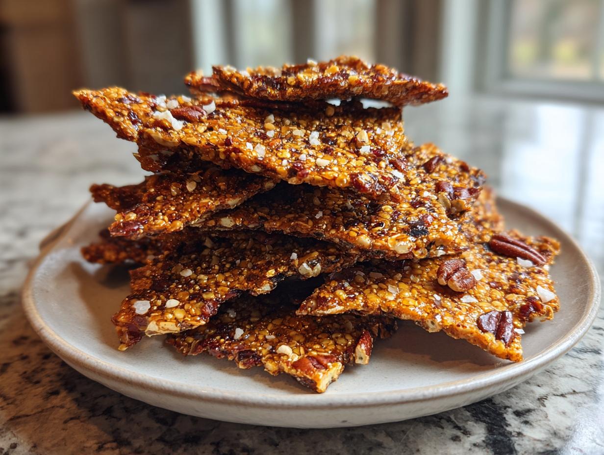 Amazing Sea-Salted Quinoa Pecan Brittle Recipe