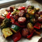Sheet Pan Beef Sausage and Roasted Veggies