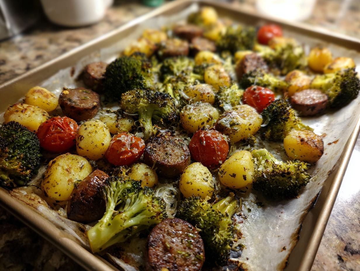Sheet Pan Gnocchi with Sausage and Vegetables