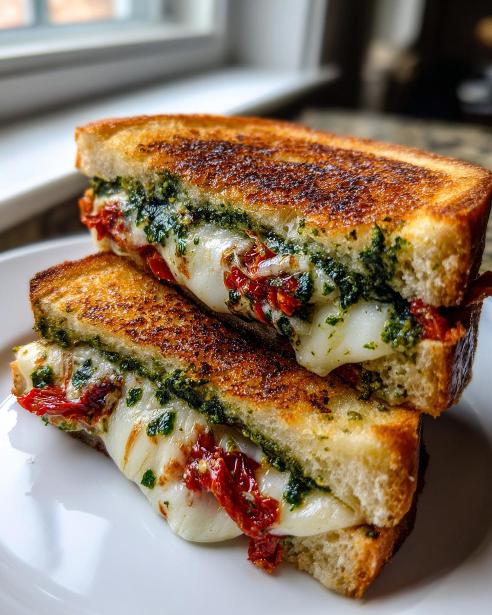 Amazing 4-Minute Sourdough Pesto Grilled Cheese Sandwich 4 Sourdough Pesto Grilled Cheese Sandwich - detail 1