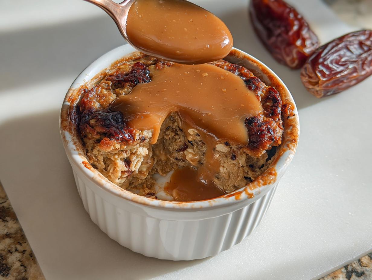 Amazing 1-Minute Sticky Date Baked Oats