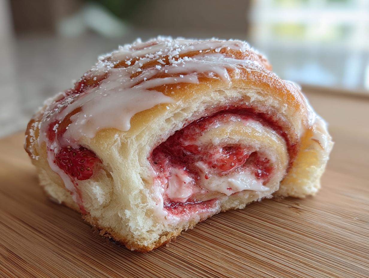 9 Glorious Strawberry Cream Cheese Swirl Buns