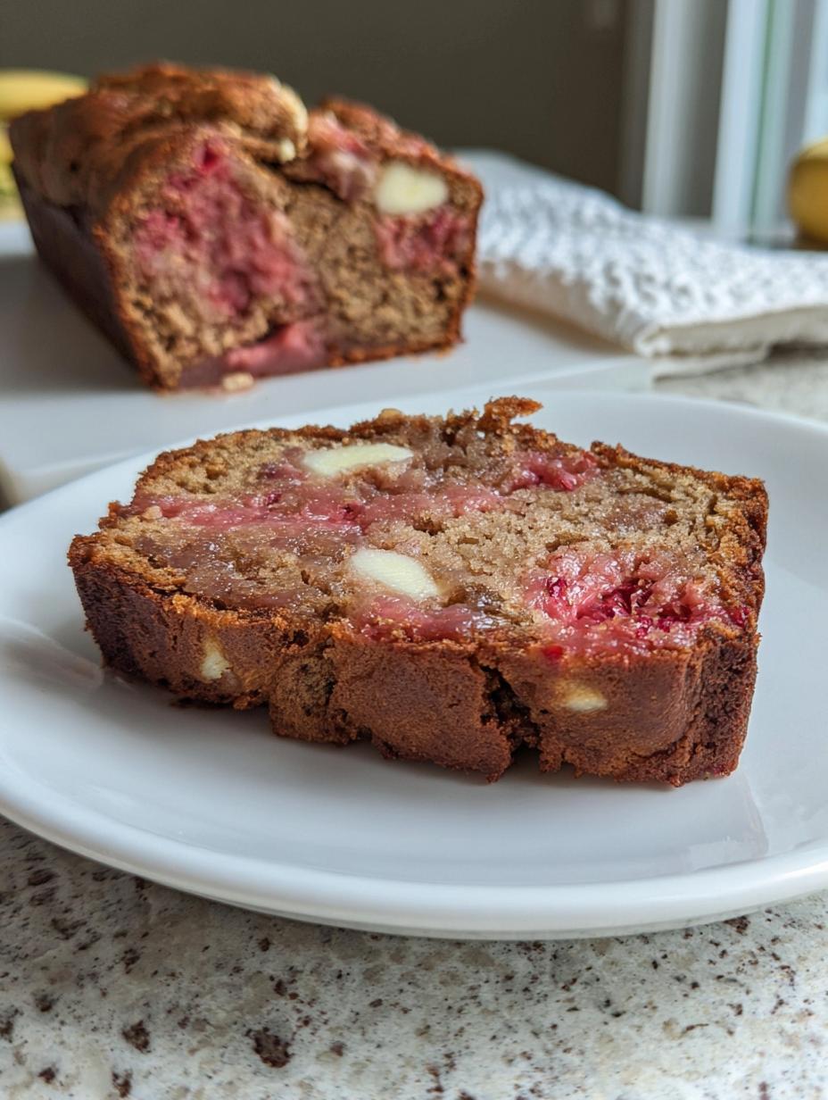 Strawberry White Chocolate Banana Bread - detail 2