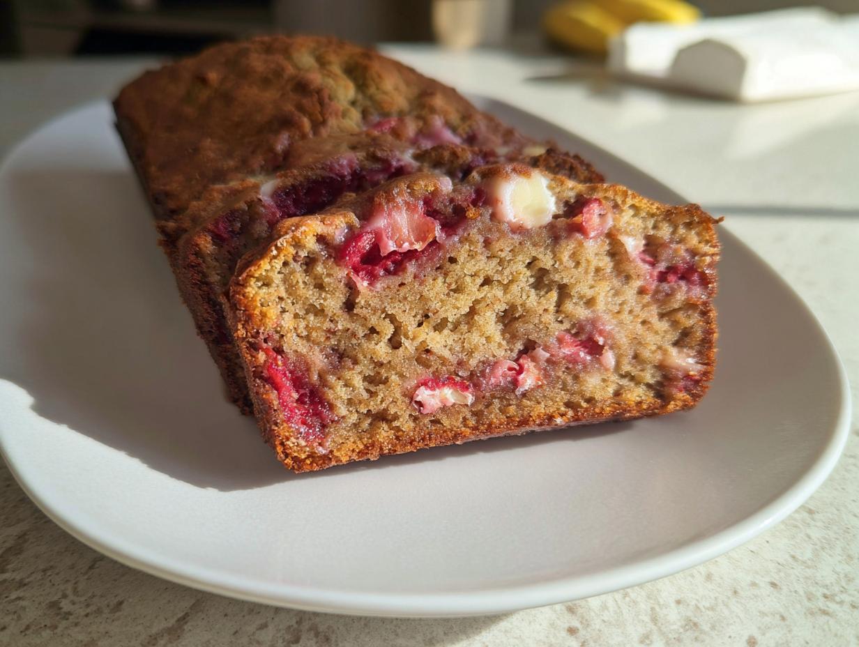 Amazing 50-Minute Strawberry White Chocolate Banana Bread