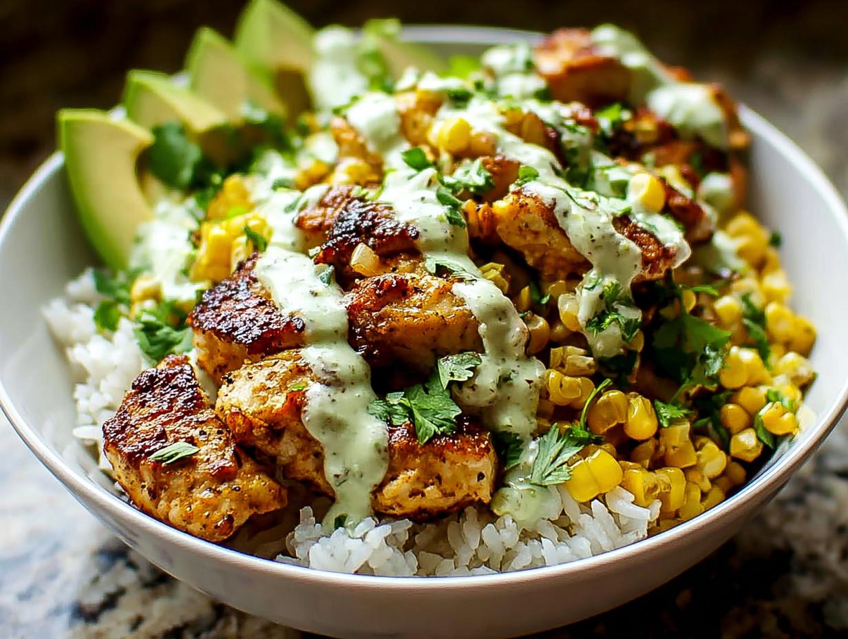 Amazing Street Corn Chicken Rice Bowl Easy 30 Minute Dinner