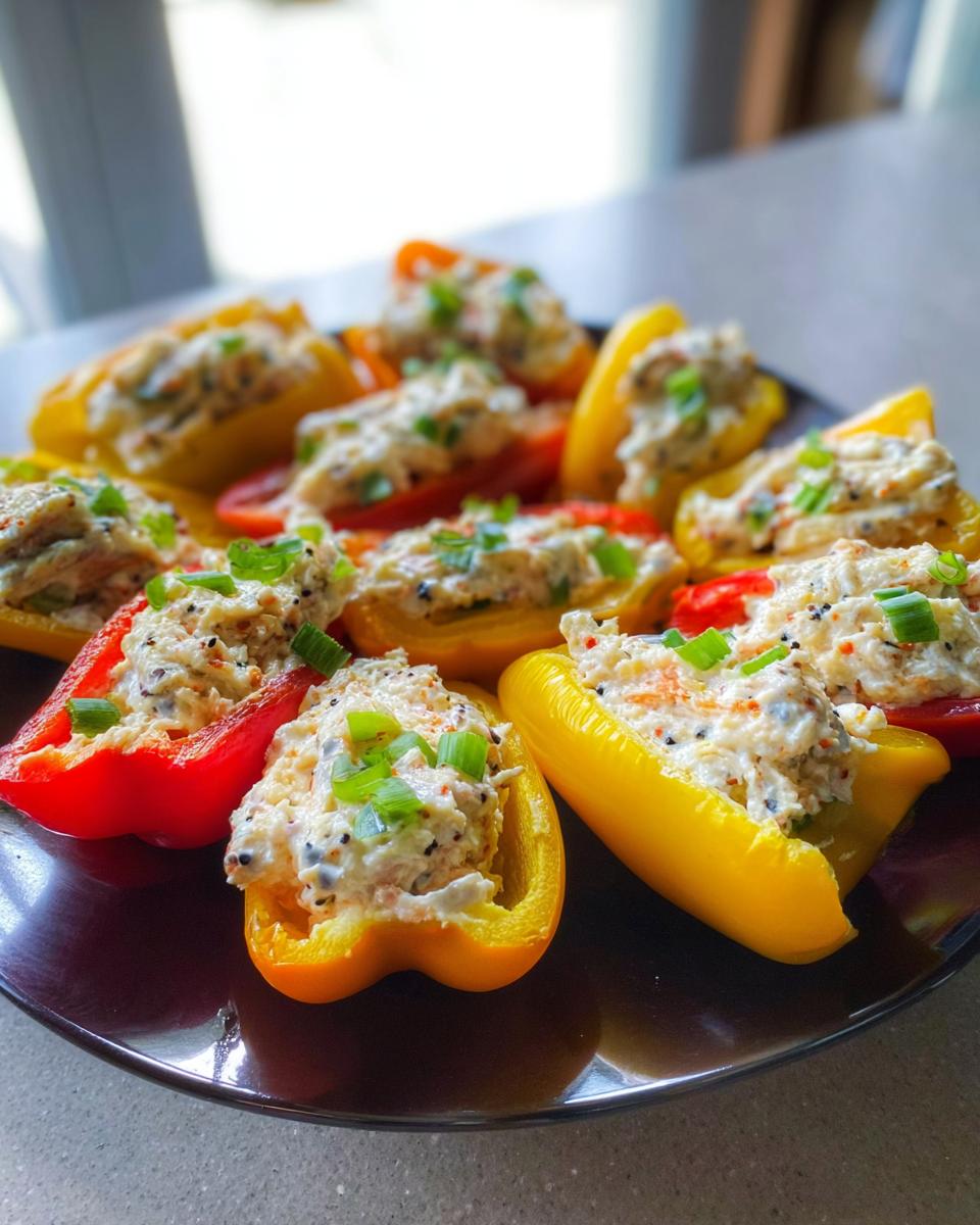 Stuffed Mini Peppers Easy High Protein Snack - detail 1