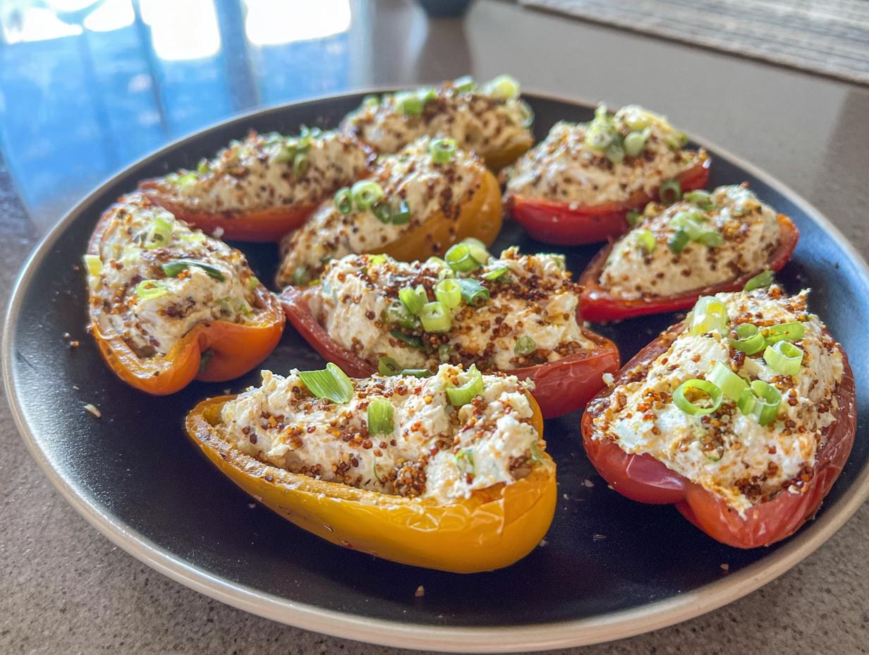 Stuffed Mini Peppers Easy High Protein Snack Victory