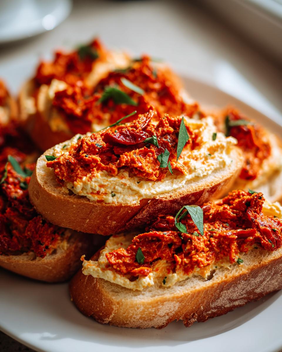 Sun Dried Tomato Bruschetta Easy Appetizer - detail 1