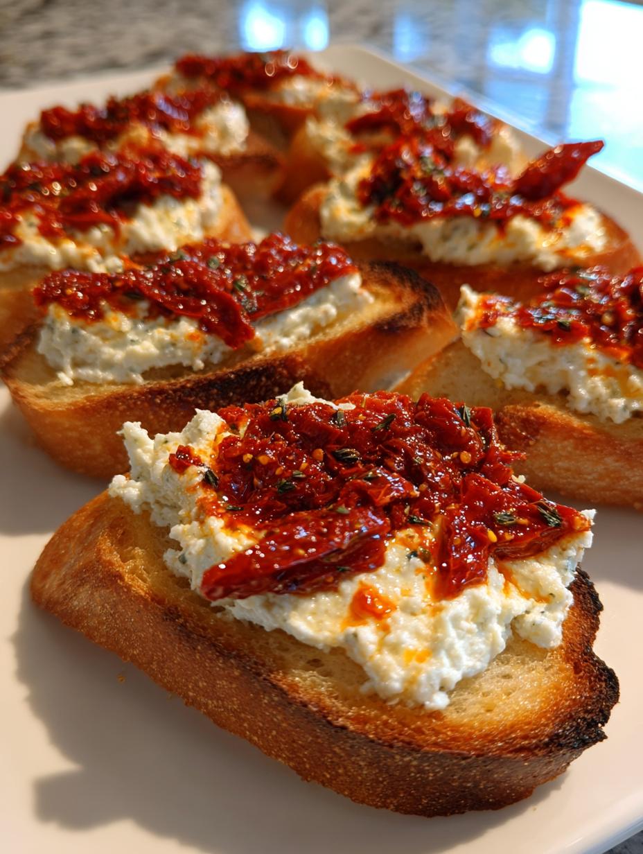 Sun Dried Tomato Bruschetta Easy Appetizer - detail 2