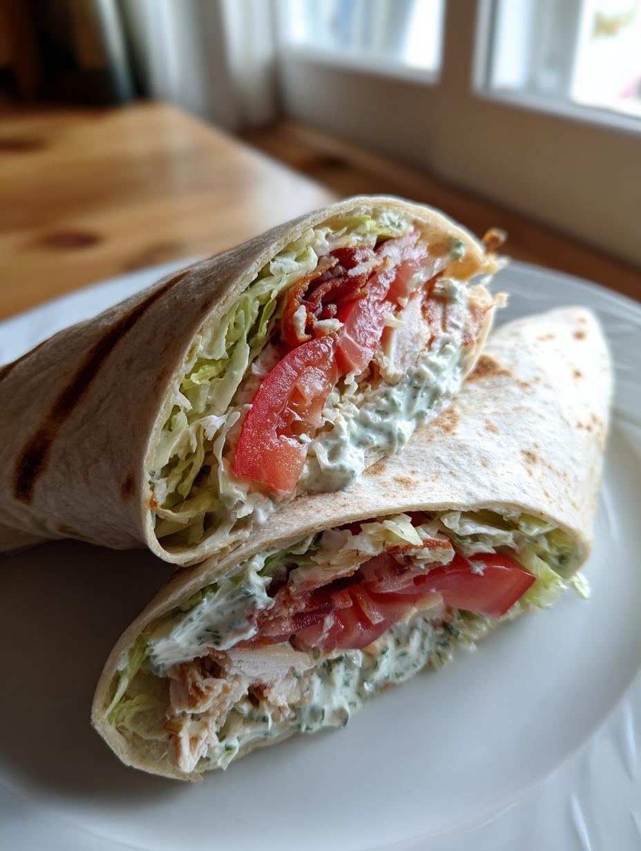 Turkey BLT Wraps with Creamy Herb Sauce - detail 2
