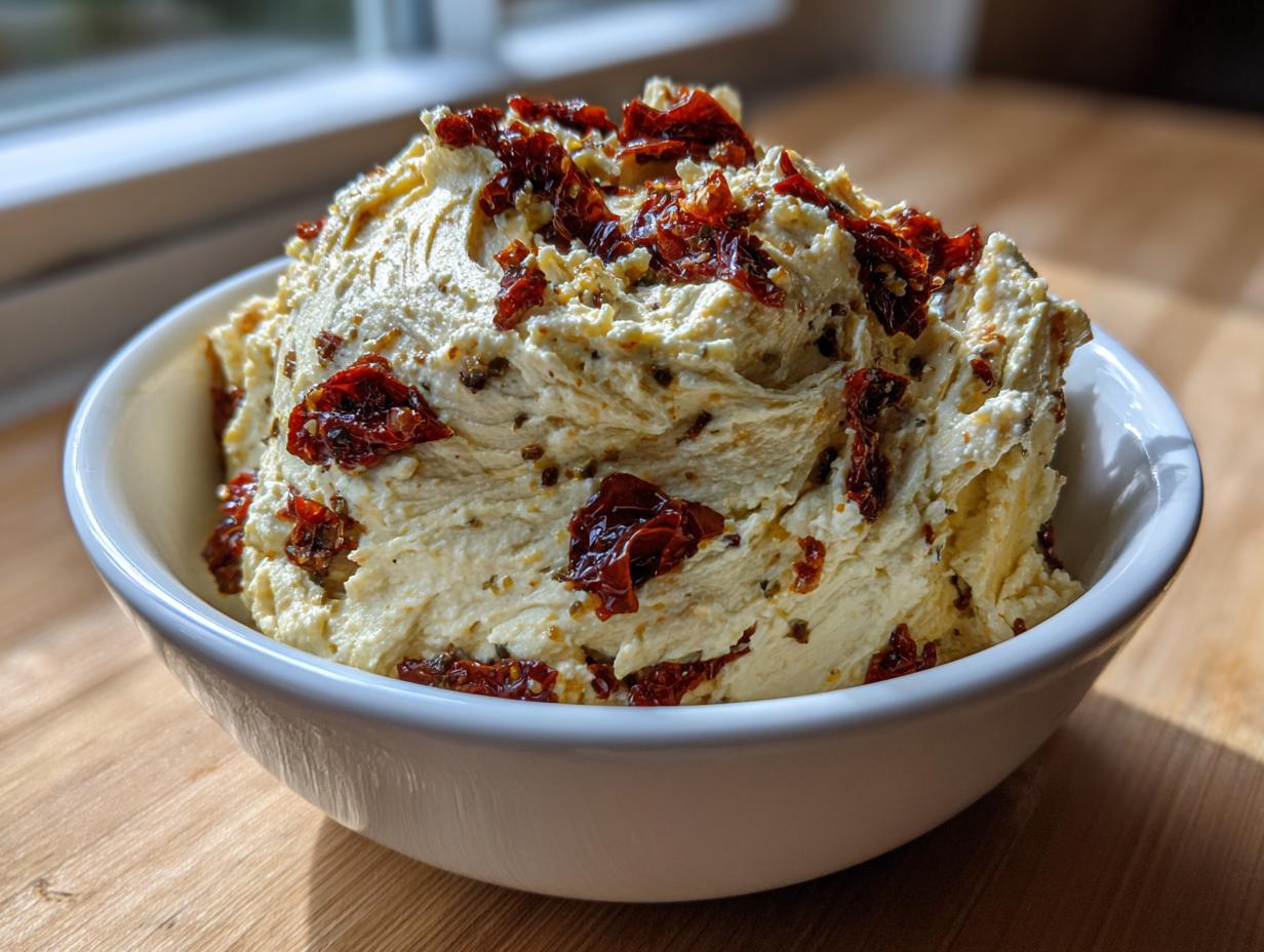 Amazing 10 Min Whipped Feta Sun Dried Tomato Dip
