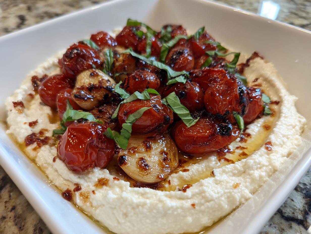 Amazing 40 Min Whipped Feta With Roasted Tomatoes