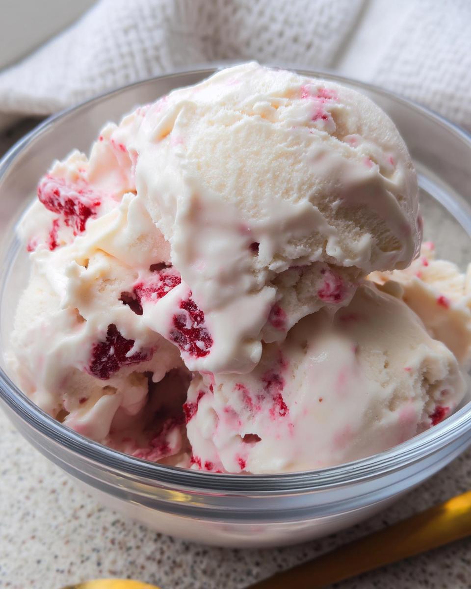 White Chocolate Raspberry Protein Ice Cream - detail 1