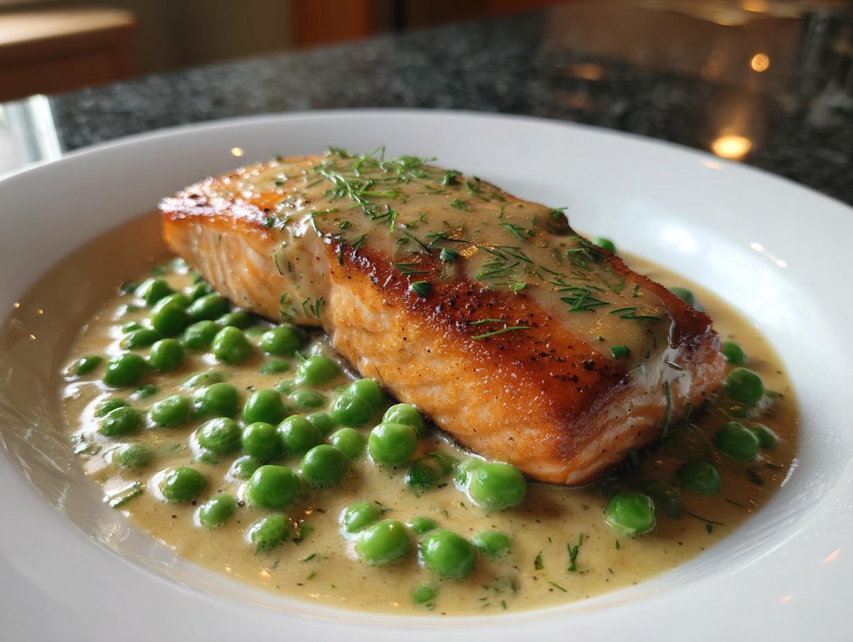 Creamy Dill Salmon and Peas Skillet: 30-Min Miracle!