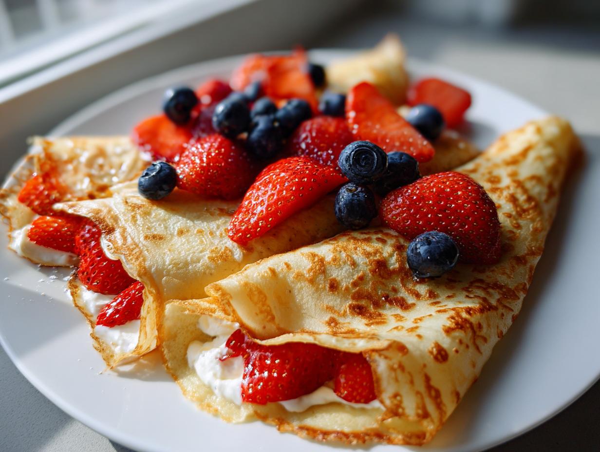 High Protein Lemon Ricotta Crepes: 8 Fluffy Bites