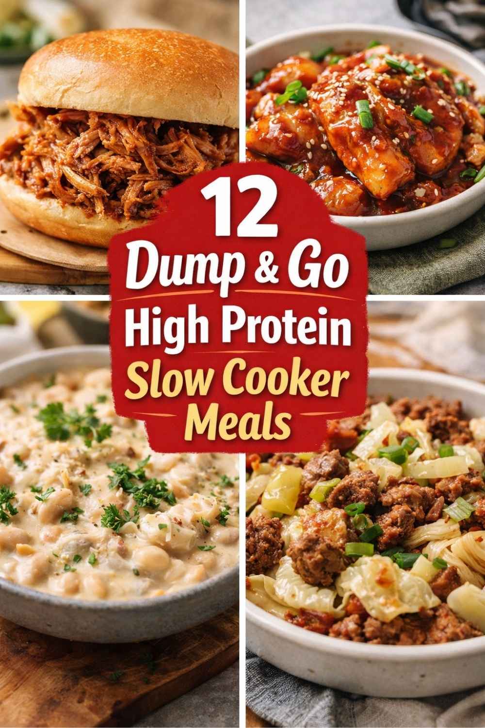 12 Dump and Go High Protein Slow Cooker Meals for Easy Weekly Dinners