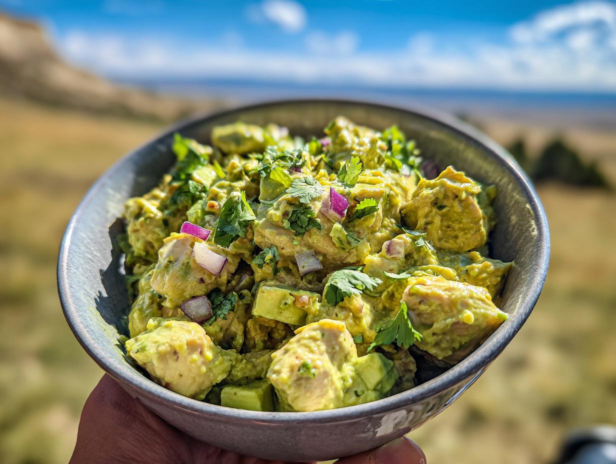 28g Protein Avocado Chicken Salad No Mayo Healthy
