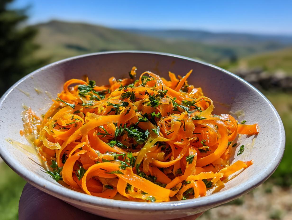 Carrot Ribbon Salad with Lemon Dressing Fresh 10 minute joy