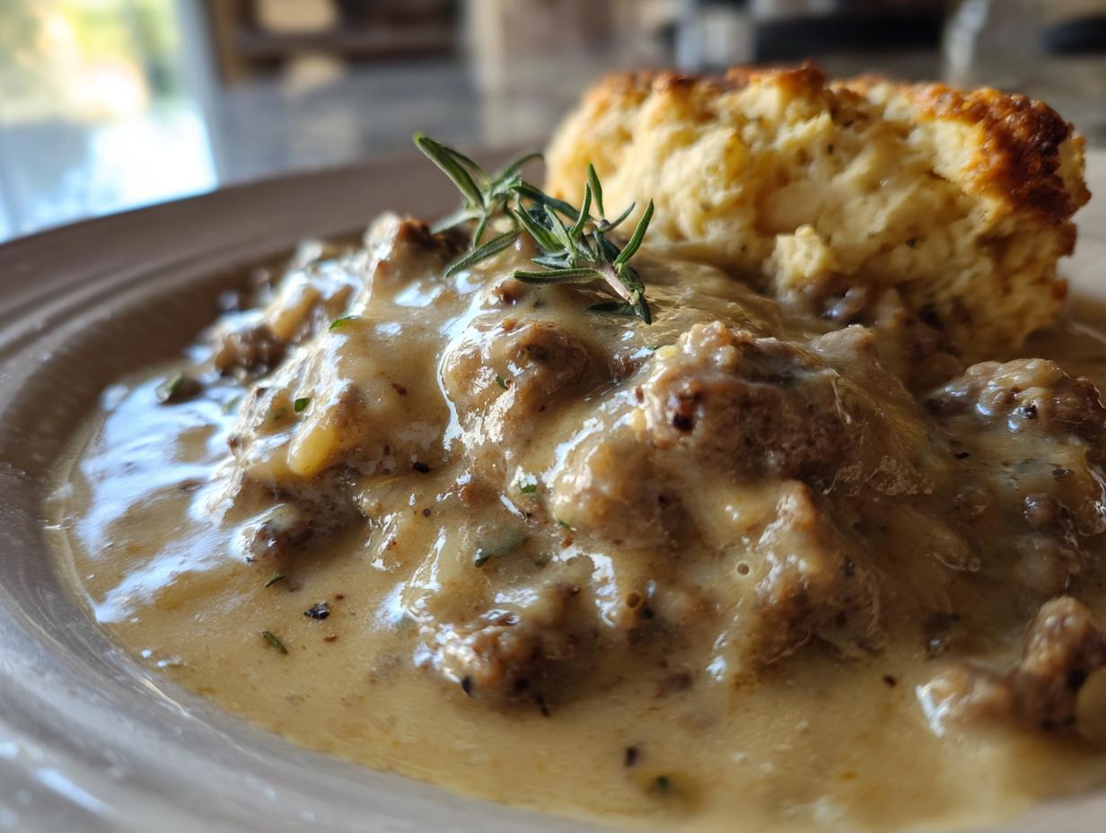 Speedy Creamy Turkey Sausage Gravy Magic