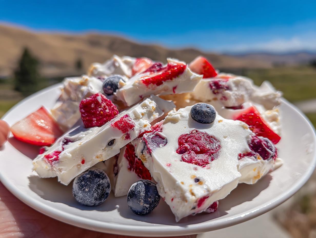 Shocking 3-ingredient frozen yogurt bark success