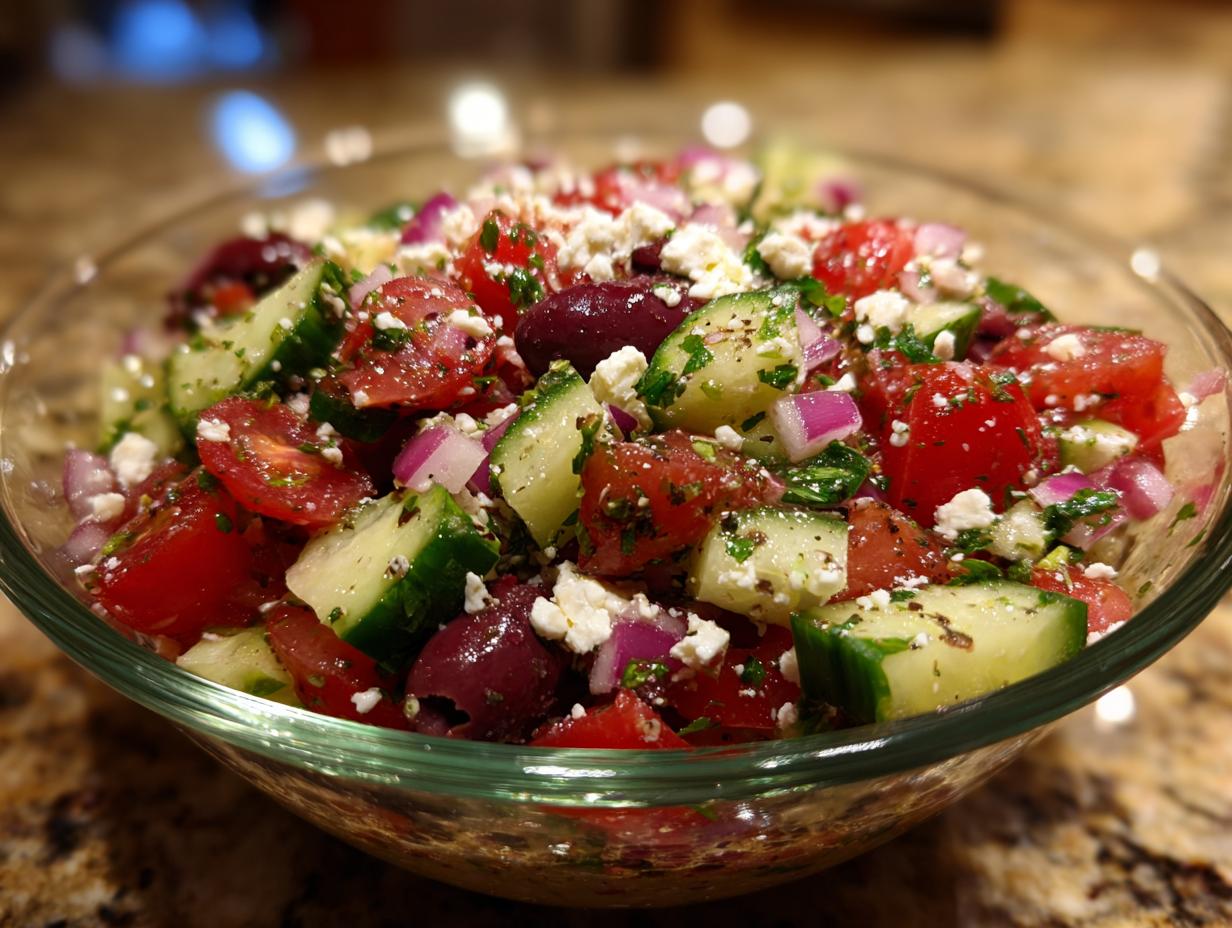 Amazing Greek Style Tomato Cucumber Salsa