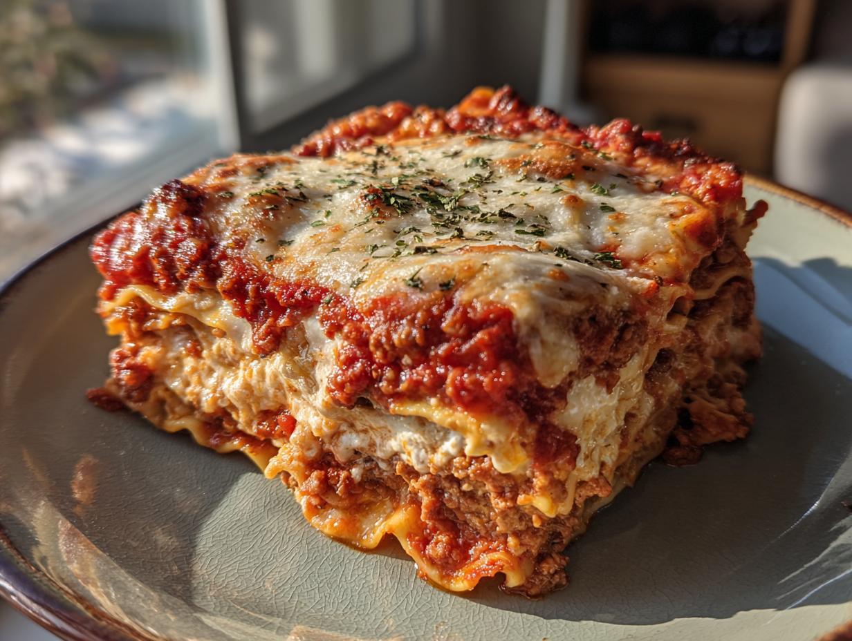 Amazing Hearty Italian Style Lasagna with Beef