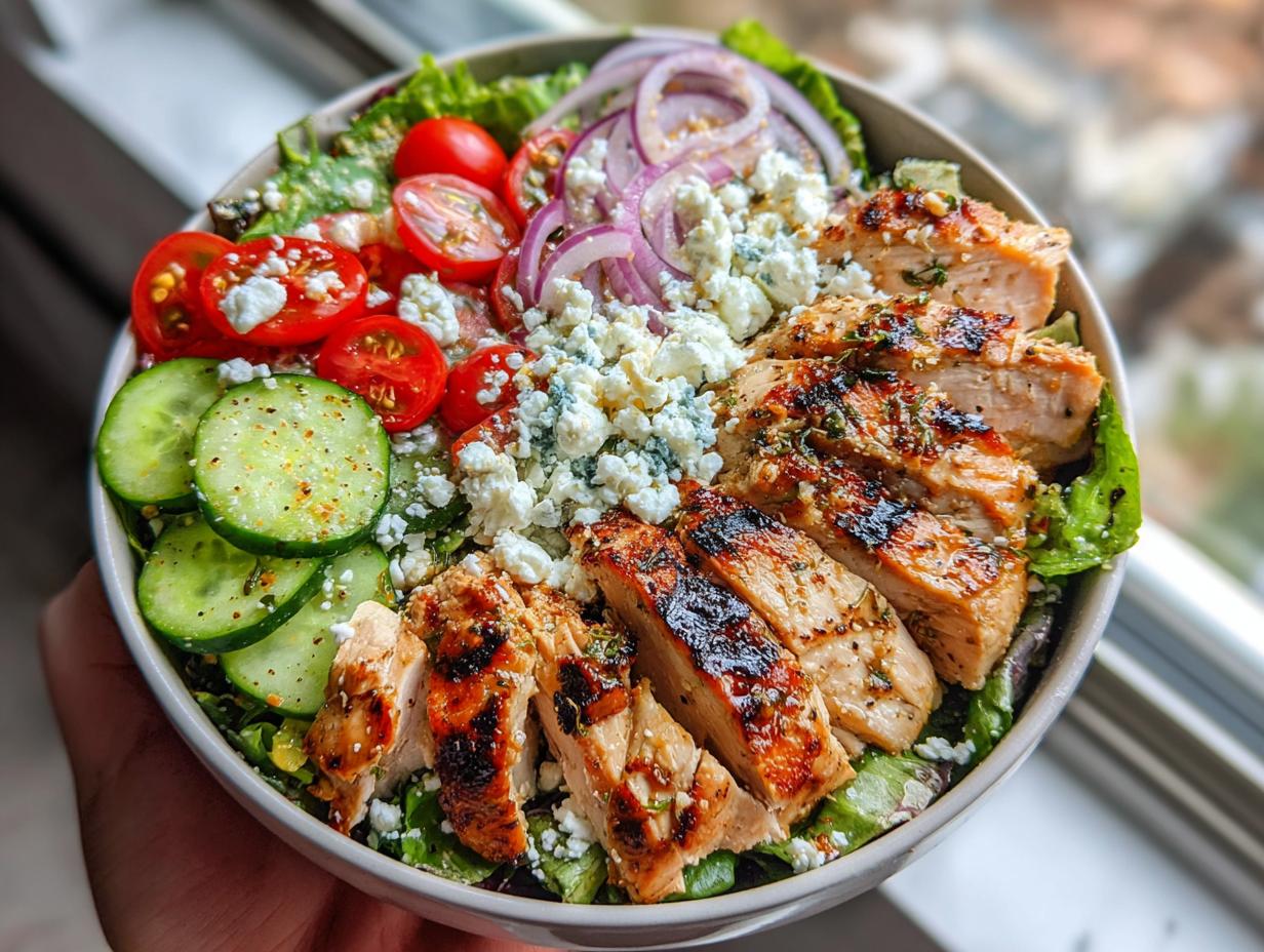 Amazing Lemon Herb Grilled Chicken Salad in 35 Mins