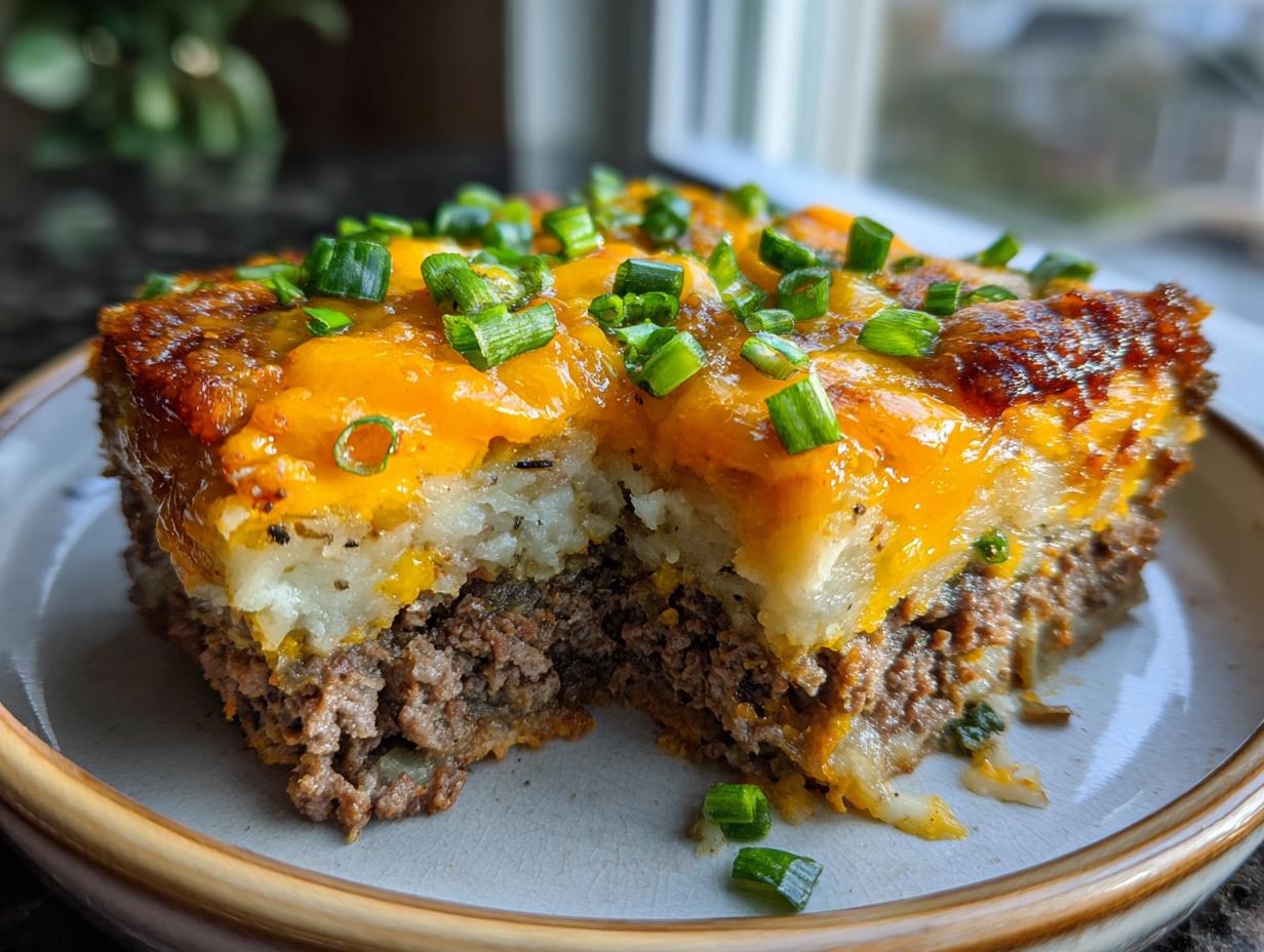 Amazing Loaded Potato Meatloaf Casserole