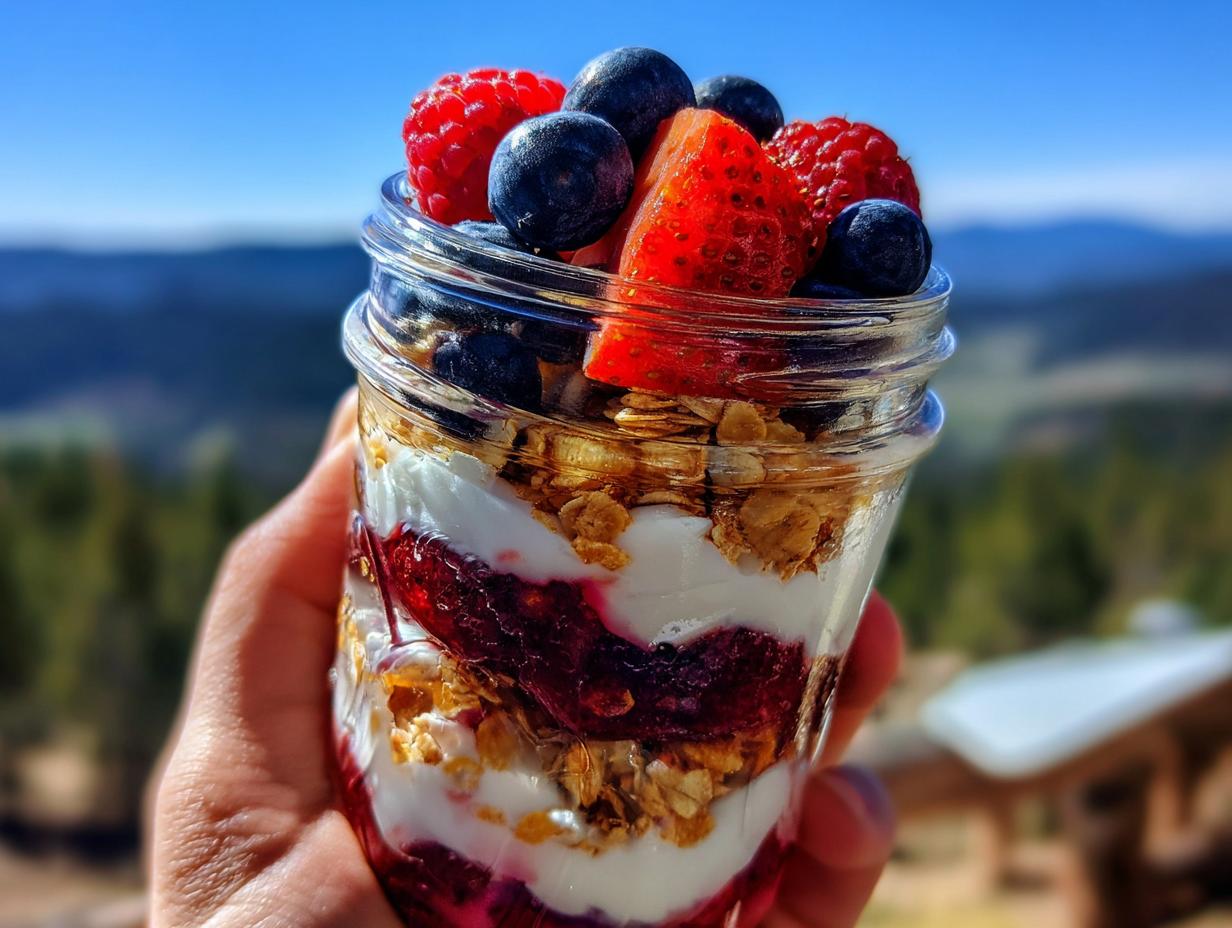 Quick Berry Parfait Healthy Dessert with Yogurt in 10 Min
