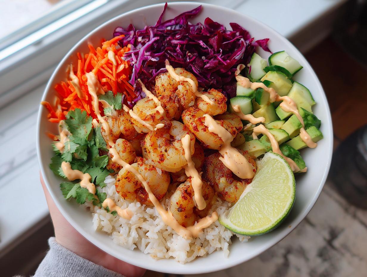 Spicy Shrimp Rice Bowls: 30 Min Flavor Bomb