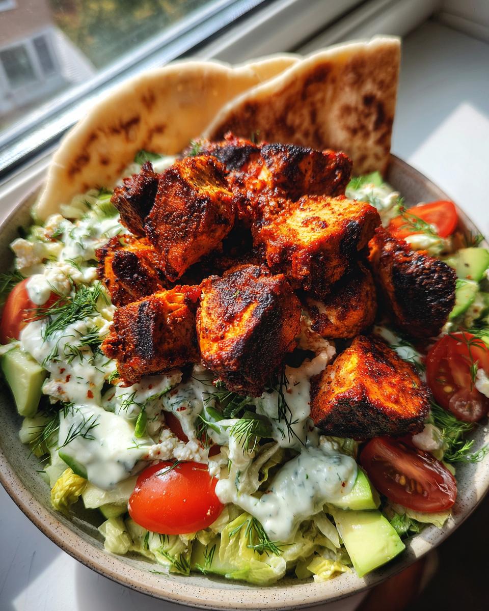 Greek chicken tzatziki bowls - Featured