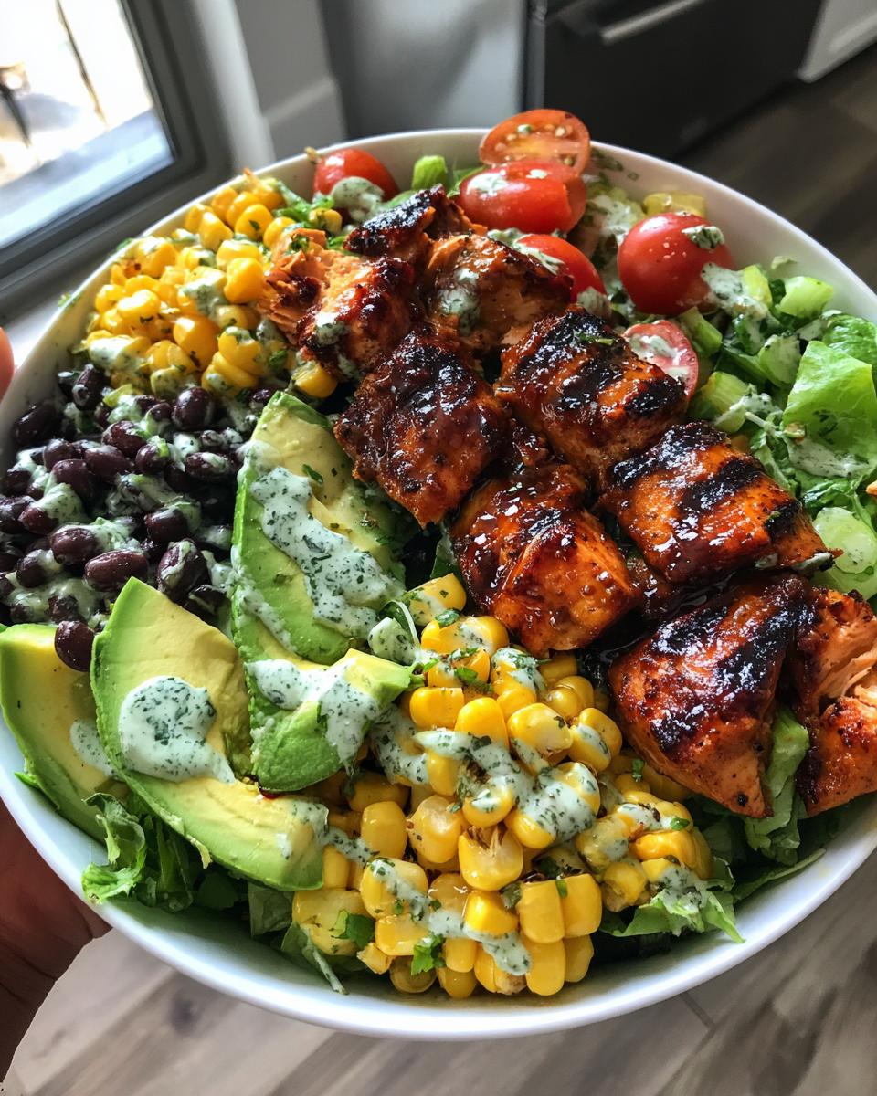 35 Min bbq chicken skewer salad Protein Win