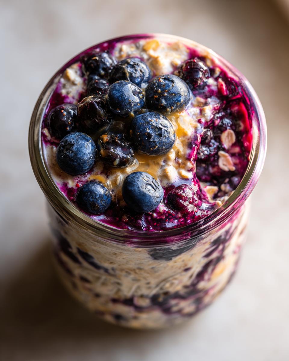 Sunny Blueberry Lemon Overnight Oats: 1-Minute Prep