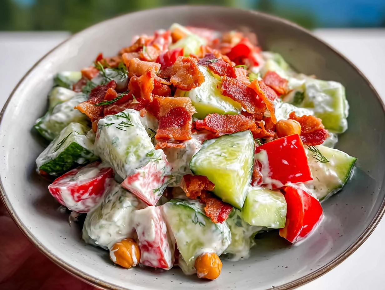 15-Minute Creamy Crunchy Cucumber Salad Bliss