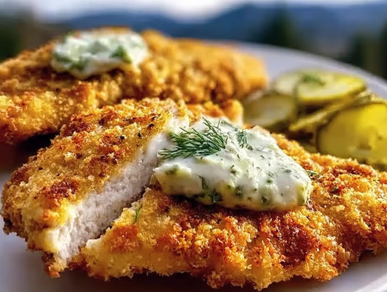 30 Minute Crispy Dill Pickle Parmesan Chicken