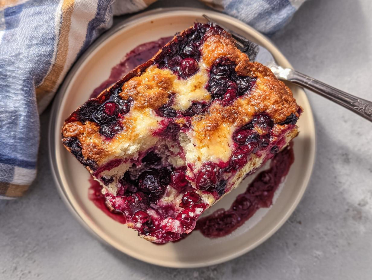 Easy Blueberry Cottage Cheese Breakfast Bake: 11g Protein