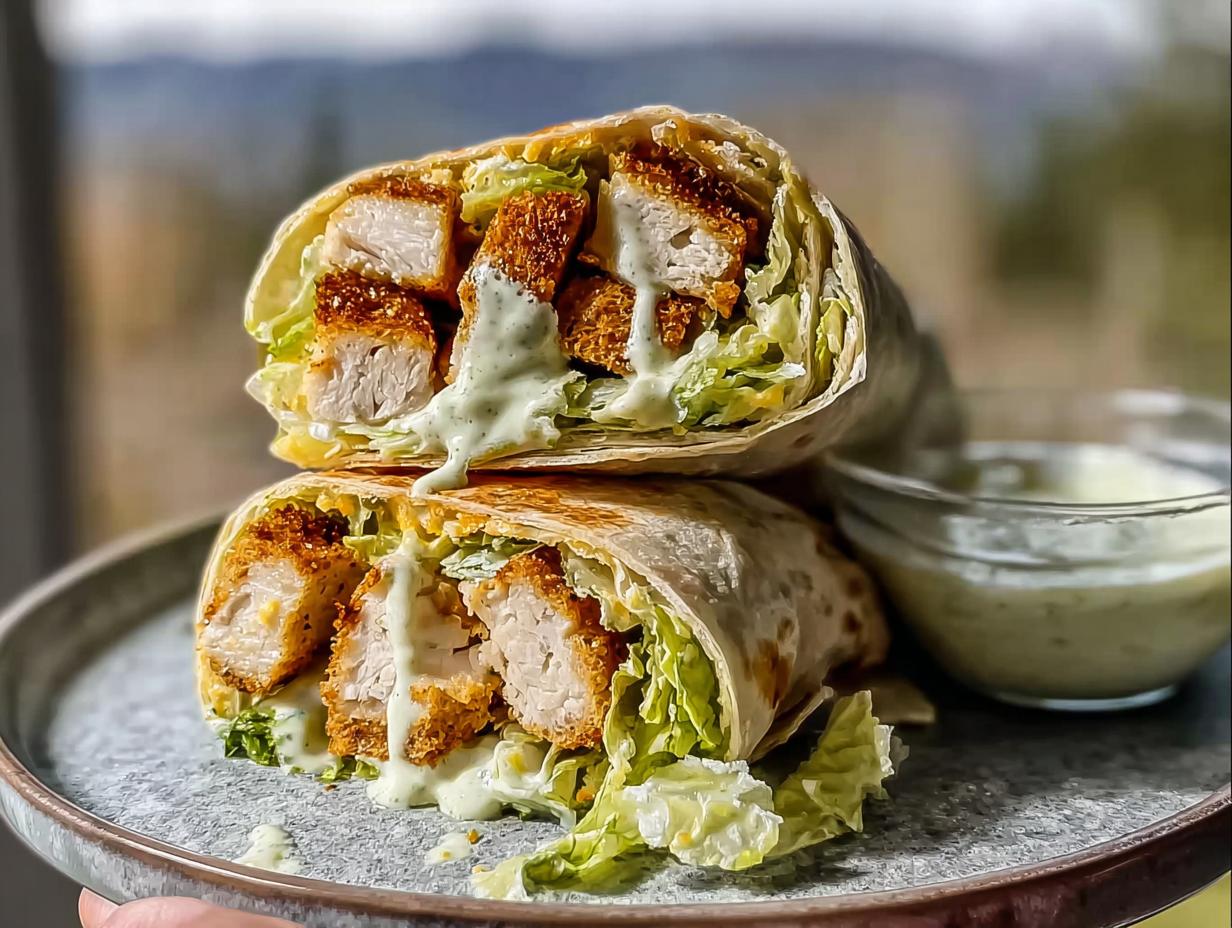 5 Minute Easy Chicken Caesar Wrap Recipe Joy