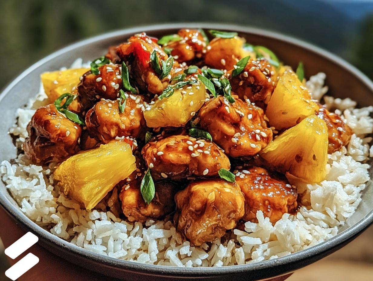 30-Minute Easy Pineapple Chicken and Rice Dinner