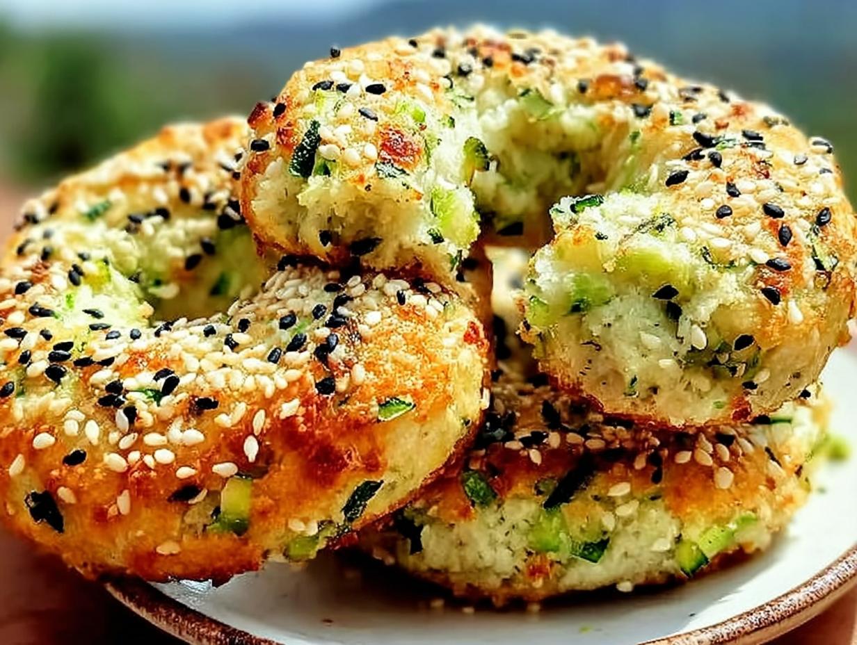 5 Easy Zucchini Bagels with Almond Flour