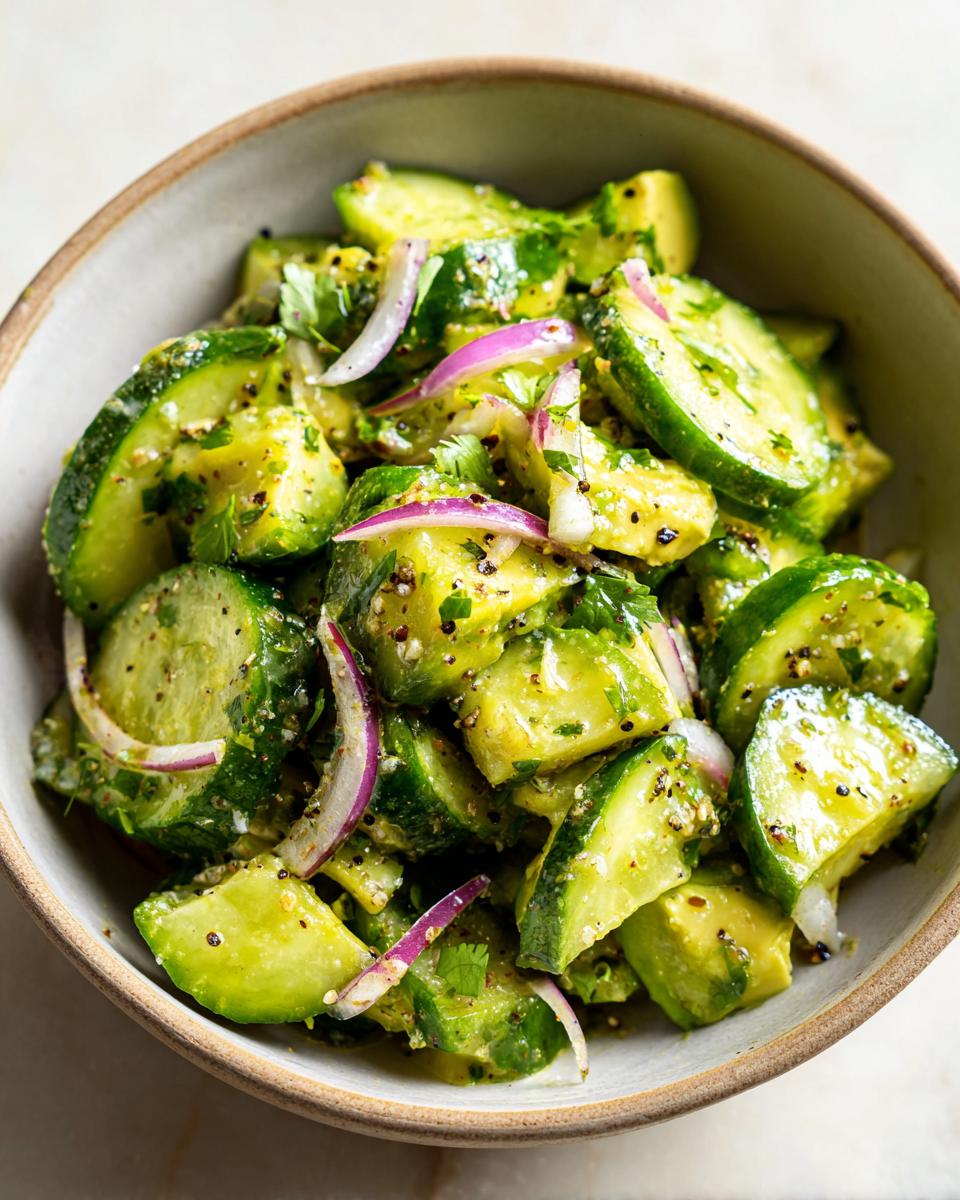 Fresh Cucumber Avocado Salad: 10 Minute Joy