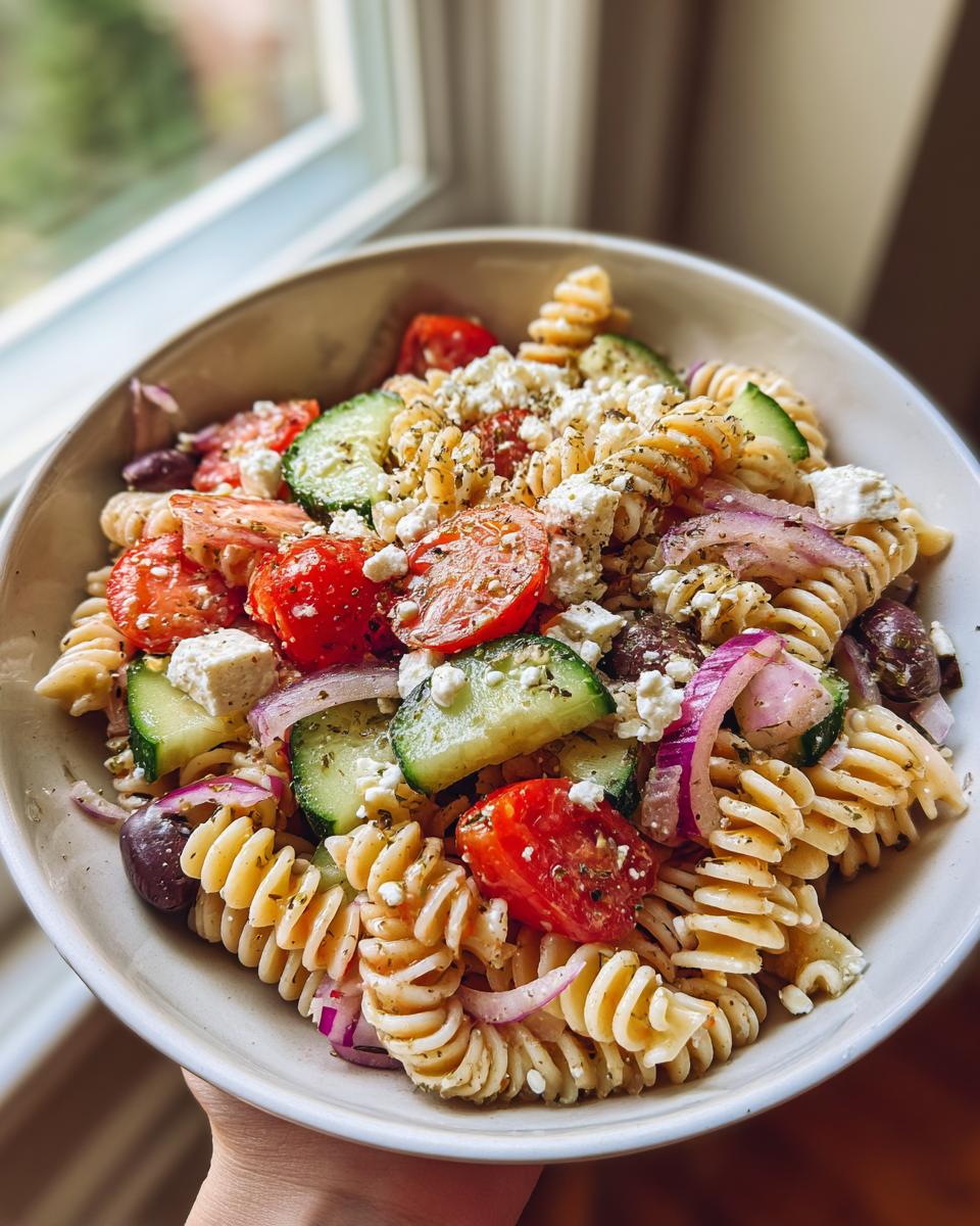 5 Star greek pasta salad with feta magic